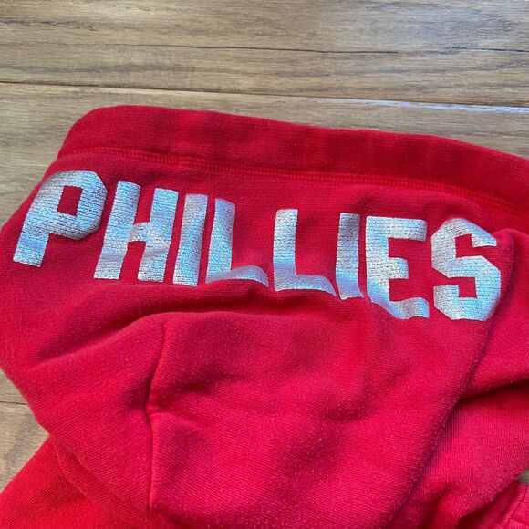 PINK Victoria's Secret Hoodie Jacket M Philadelphia Phillies Red Take Me Home - Picture 4 of 14